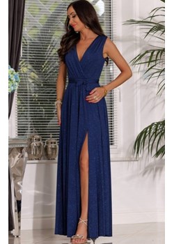 Elizabeth granatowa sukienka na ramiączkach Salma błysk ze sklepu intimiti.pl w kategorii Sukienki - zdjęcie 187868632