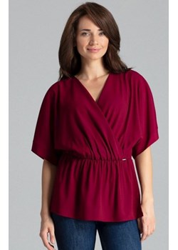 Oversizowa bluzka bordowa L063 ze sklepu intimiti.pl w kategorii Bluzki damskie - zdjęcie 187868674
