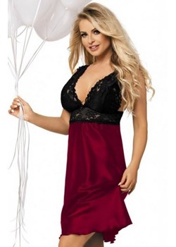 Dkaren Cleo koszulka bordowa ze sklepu intimiti.pl w kategorii Koszule nocne - zdjęcie 187868694