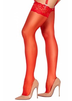 Cottelli czerwone pończochy do pasa ze sklepu intimiti.pl w kategorii Pończochy - zdjęcie 187868714