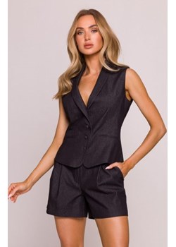 Moe kamizelka jeansowa grafitowa M859 ze sklepu intimiti.pl w kategorii Marynarki damskie - zdjęcie 187869030