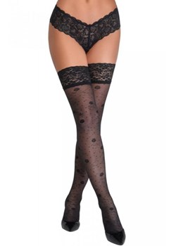 Pończochy samonośne róże ze sklepu intimiti.pl w kategorii Pończochy - zdjęcie 187869300
