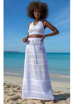 *Ażurowy biały letni komplet top i spódnica F1462 ze sklepu intimiti.pl w kategorii Komplety i garnitury damskie - zdjęcie 187869491