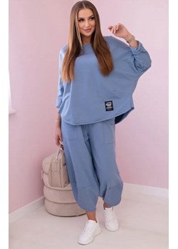 Komplet bawełniany bluza i spodnie jeansowy ze sklepu intimiti.pl w kategorii Dresy damskie - zdjęcie 187869690
