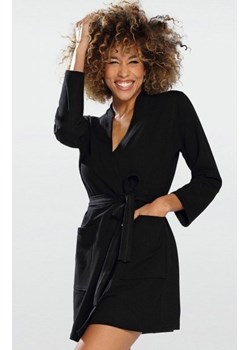 Dkaren Pola szlafrok damski czarny ze sklepu intimiti.pl w kategorii Szlafroki damskie - zdjęcie 187869732