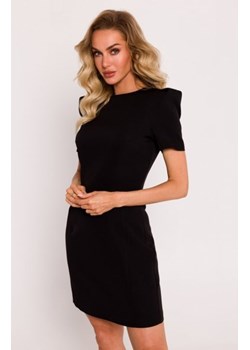Moe sukienka mini z ozdobnymi rękawami czarna M777 ze sklepu intimiti.pl w kategorii Sukienki - zdjęcie 187869761
