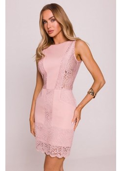 Moe sukienka koronkowa pudrowa M864 ze sklepu intimiti.pl w kategorii Sukienki - zdjęcie 187870391