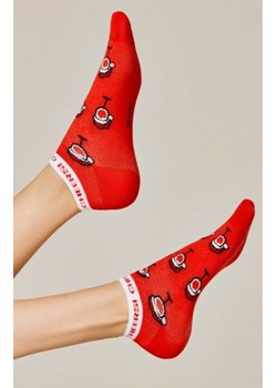 Krótkie skarpetki świąteczne z lureksem &quot;Cheers!&quot; ze sklepu intimiti.pl w kategorii Skarpetki damskie - zdjęcie 187870393