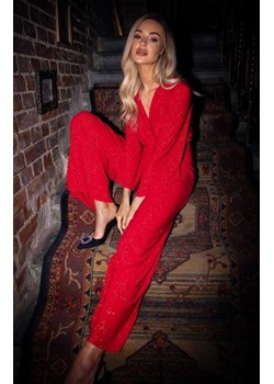 Błyszczący czerwony kombinezon damski M720 ze sklepu intimiti.pl w kategorii Kombinezony damskie - zdjęcie 187870444