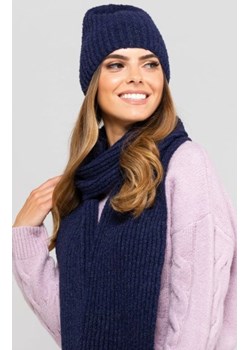Kamea Kadyks szalik damski z wełną granatowy ze sklepu intimiti.pl w kategorii Szaliki i chusty damskie - zdjęcie 187870464