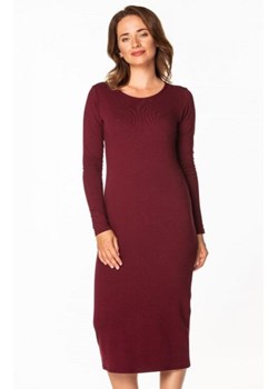 Tessita T365 dopasowana sukienka maxi bordowa ze sklepu intimiti.pl w kategorii Sukienki - zdjęcie 187870494