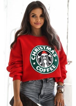 Świąteczna bluza damska oversize christmas coffe ze sklepu intimiti.pl w kategorii Bluzy damskie - zdjęcie 187870514