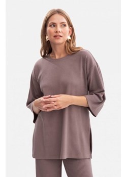 Bewear B301 bluzka z dzianiny prążkowanej kakaowa ze sklepu intimiti.pl w kategorii Bluzki damskie - zdjęcie 187870663
