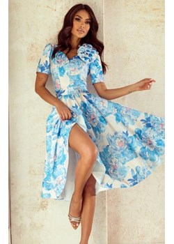 Elizabeth Rubi rozkloszowana sukienka midi w niebieskie kwiaty ze sklepu intimiti.pl w kategorii Sukienki - zdjęcie 187870882