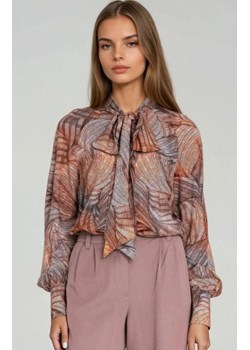 Nife wiskozowa bluzka z szarfą wzór paproci ze sklepu intimiti.pl w kategorii Bluzki damskie - zdjęcie 187870953