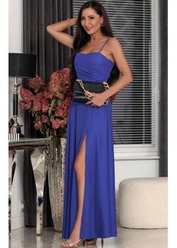 Elizabeth Nathalie długa sukienka błysk chabrowa ze sklepu intimiti.pl w kategorii Sukienki - zdjęcie 187871053