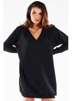 Dresowa czarna sukienka oversize M272 ze sklepu intimiti.pl w kategorii Sukienki - zdjęcie 187871112