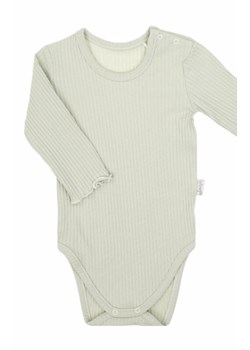 Oliwkowe body długi rękaw prążek ze sklepu intimiti.pl w kategorii Body niemowlęce - zdjęcie 187871333
