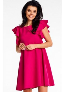 Awama A643 trapezowa mini sukienka fuksja ze sklepu intimiti.pl w kategorii Sukienki - zdjęcie 187871344