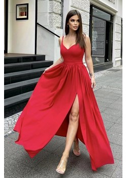 Długa czerwona sukienka z połyskiem 239-02 ze sklepu intimiti.pl w kategorii Sukienki - zdjęcie 187871362