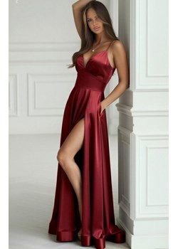 Połyskująca długa suknia wieczorowa z wiązaniem gorsetowym ze sklepu intimiti.pl w kategorii Sukienki - zdjęcie 187871522