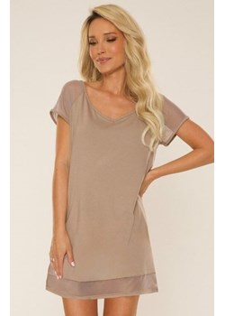 De Lafense Carmel 767 mocca koszula damska ze sklepu intimiti.pl w kategorii Koszule nocne - zdjęcie 187871743