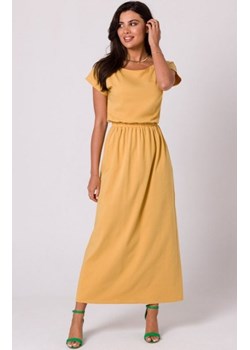 Bewear B264 maxi sukienka bawełniana musztardowa ze sklepu intimiti.pl w kategorii Sukienki - zdjęcie 187871810