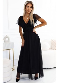 Numoco 562-3 NASTIA długa sukienka z dekoltem i krótkim rękawkiem ze sklepu intimiti.pl w kategorii Sukienki - zdjęcie 187872312