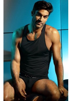 Anais Petrol męski top ze sklepu intimiti.pl w kategorii Podkoszulki męskie - zdjęcie 187872494