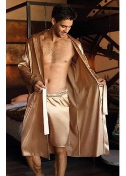 Dkaren Zeus satynowe spodenki męskie złote ze sklepu intimiti.pl w kategorii Piżamy męskie - zdjęcie 187872684