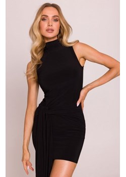 Moe sukienka mini z wiązanymi szarfami czarna M841 ze sklepu intimiti.pl w kategorii Sukienki - zdjęcie 187872812