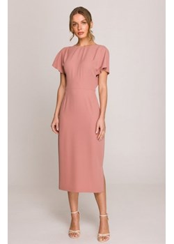 Stylove S398 sukienka z dekoltem z tyłu i rozcięciem różana ze sklepu intimiti.pl w kategorii Sukienki - zdjęcie 187872870