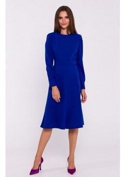 Stylove S378 sukienka z długimi rękawami i paskiem niebieska ze sklepu intimiti.pl w kategorii Sukienki - zdjęcie 187872930