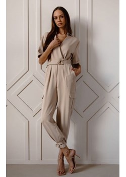 Elegancki kombinezon bojówka beżowy ze sklepu intimiti.pl w kategorii Kombinezony damskie - zdjęcie 187872982