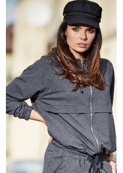 Oversizowa bluza z kapturem grafitowa M225 ze sklepu intimiti.pl w kategorii Bluzy damskie - zdjęcie 187873054