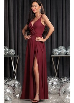 Długa bordowa sukienka gładka Paris ze sklepu intimiti.pl w kategorii Sukienki - zdjęcie 187873094