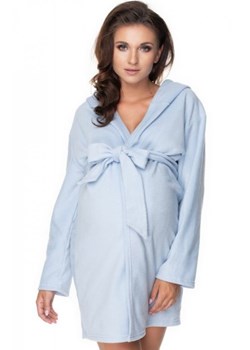 Błękitny ciążowy szlafrok 0148 ze sklepu intimiti.pl w kategorii Szlafroki damskie - zdjęcie 187873281