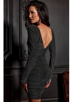 Brokatowa sukienka mini z wycięciem na plecach ze sklepu intimiti.pl w kategorii Sukienki - zdjęcie 187873301