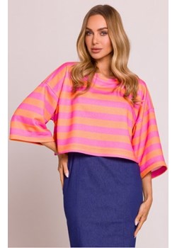 Moe krótka bluzka z nadrukiem M844/3 ze sklepu intimiti.pl w kategorii Bluzki damskie - zdjęcie 187873302