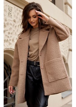 Sanchez barankowy płaszcz oversize cappucino ze sklepu intimiti.pl w kategorii Płaszcze damskie - zdjęcie 187873341