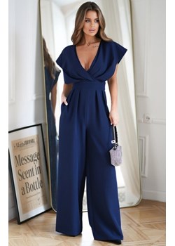 Bicotone elegancki kombinezon z zakrytymi ramionami granatowy ze sklepu intimiti.pl w kategorii Kombinezony damskie - zdjęcie 187873390