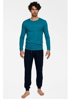 Henderson Badge 40040-67X turkusowo-czarna piżama męska ze sklepu intimiti.pl w kategorii Piżamy męskie - zdjęcie 187873492