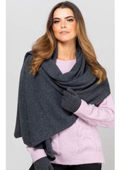 Kamea 01 szalik wełniany grafitowy ze sklepu intimiti.pl w kategorii Szaliki i chusty damskie - zdjęcie 187873531