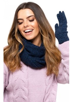 Granatowe wełniane rękawiczki Anna ze sklepu intimiti.pl w kategorii Rękawiczki damskie - zdjęcie 187873591