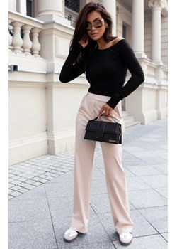 Ivon Darren szerokie spodnie z gumą w pasie beż ze sklepu intimiti.pl w kategorii Spodnie damskie - zdjęcie 187873633