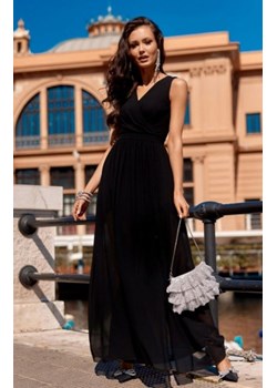 Długa szyfonowa sukienka 0213 czarna ze sklepu intimiti.pl w kategorii Sukienki - zdjęcie 187873714