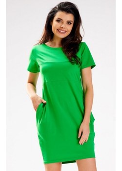 Infinite zielona bawełniana sukienka M291 ze sklepu intimiti.pl w kategorii Sukienki - zdjęcie 187873823