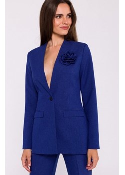 Stylove S370 marynarka z kwiatkiem niebieska ze sklepu intimiti.pl w kategorii Marynarki damskie - zdjęcie 187873882