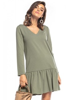 Tessita T355 sportowa sukienka z falbaną khaki ze sklepu intimiti.pl w kategorii Sukienki - zdjęcie 187873900