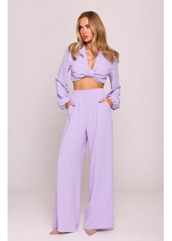 Moe długie spodnie letnie fiołkowe M862 ze sklepu intimiti.pl w kategorii Spodnie damskie - zdjęcie 187873991